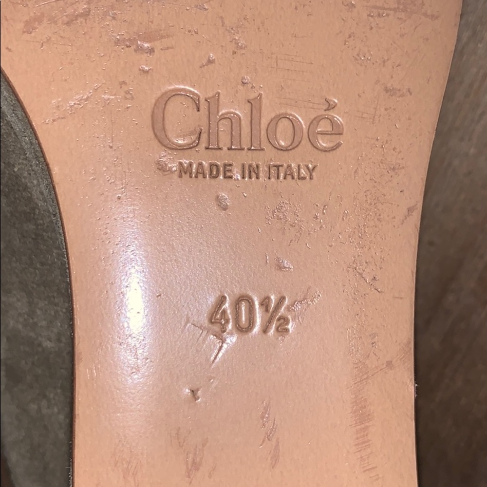 CHLOÈ FOSTER Beige Suede Gladiator Wedge Sandal - Picture 11 of 12